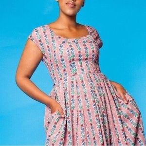 ModCloth Emily And Fin 'Hazel' Marble Print Summer Dress Sized Medium like new